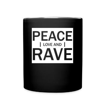 Raver Hardtekk Festival Techno Rave - Tasse einfarbig - Schwarz - Vorne