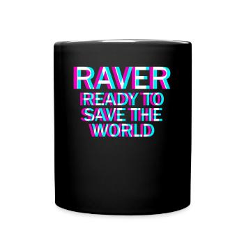 Raver Techno Rave Hardtekk - Mug uni - noir - Devant