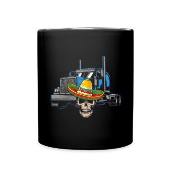 Mexikanischer Trucker LKW-Fahrer Mexico - Tasse einfarbig - Schwarz - Vorne