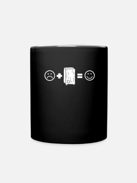 Cajon Box Drum Instrument Peruvian Cajon - Full Colour Mug - black
