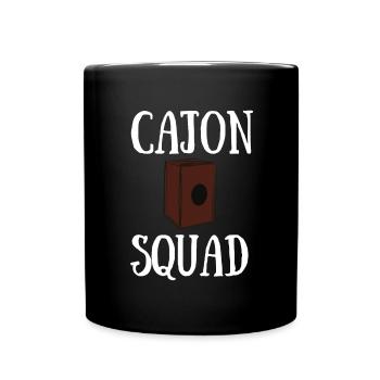 Cajon Box Drum Instrument Peruvian Cajon - Full Colour Mug - black - Front