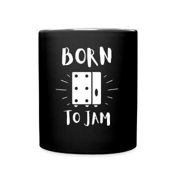 Cajon Box Drum Instrument Peruvian Cajon - Full Colour Mug - black - Front