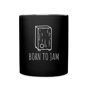 Cajon Box Drum Instrument Peruvian Cajon - Full Colour Mug - black - Front