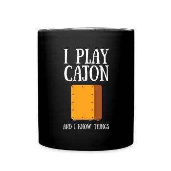 Cajon Box Drum Instrument Peruvian Cajon - Full Colour Mug - black - Front