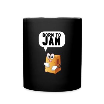 Cajon Box Drum Instrument Peruvian Cajon - Full Colour Mug - black - Front