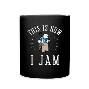 Cajon Box Drum Instrument Peruvian Cajon - Full Colour Mug - black - Front