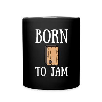 Cajon Box Drum Instrument Peruvian Cajon - Full Colour Mug - black - Front