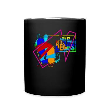 Degu Deguspruch Degus - Tasse einfarbig - Schwarz - Vorne