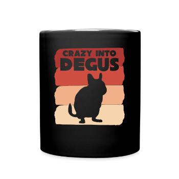 Degu Spruch Degus - Tasse einfarbig - Schwarz - Vorne