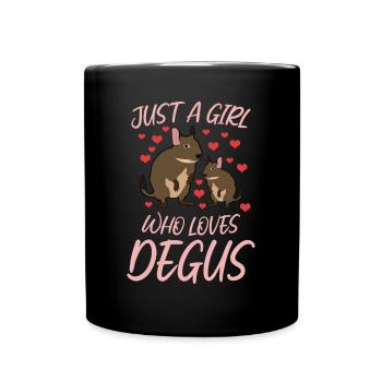Degu Herz Degus - Tasse einfarbig - Schwarz - Vorne