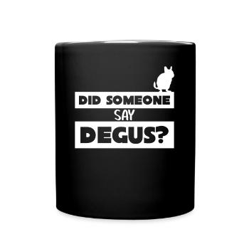 Degu Joke Degus - Tasse einfarbig - Schwarz - Vorne