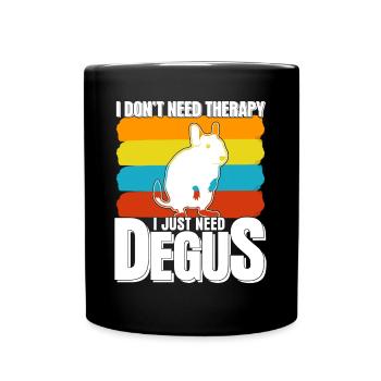 Degu Therapy Degus - Tasse einfarbig - Schwarz - Vorne