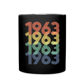 Cool Retro 1963, 60 ans, cadeau de 60e anniversaire - Mug uni - noir - Devant