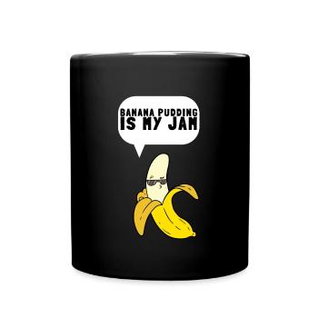 Banana Pudding Banana Bread Fruit Dessert Cooking - Tasse einfarbig - Schwarz - Vorne
