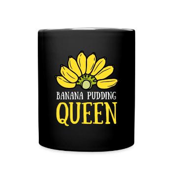 Banana Pudding Banana Bread Fruit Dessert Cooking - Full Colour Mug - black - Front