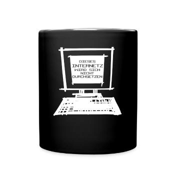 Informatik Vintage Internet Admin Nerd - Tasse einfarbig - Schwarz - Vorne