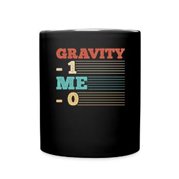Gebrochener Arm Spruch - Fraktur Gipsarm - Tasse einfarbig - Schwarz - Vorne
