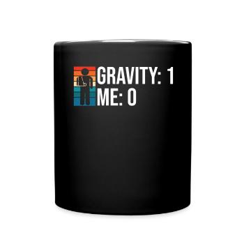 Gebrochener Arm Spruch - Fraktur Gipsarm - Tasse einfarbig - Schwarz - Vorne