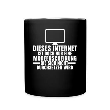Informatik Vintage Nerd Internet Admin - Tasse einfarbig - Schwarz - Vorne