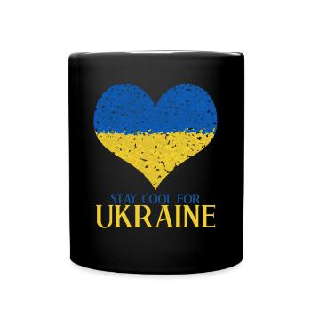 Ukraine Cœur Ukrainiens Drapeau ukrainien - Mug uni - noir - Devant