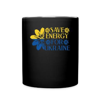 Ukraine Ukrainer Ukrainische Flagge - Tasse einfarbig - Schwarz - Vorne