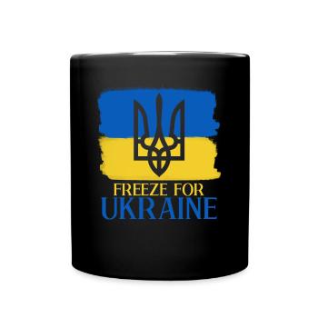 Ukraine Ukrainische Flagge Ukrainer - Tasse einfarbig - Schwarz - Vorne