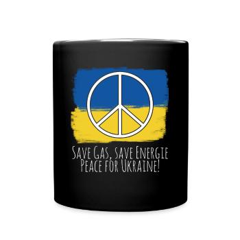 Ukraine Ukrainian Flag Peace - Full Colour Mug - black - Front