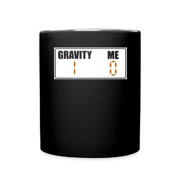 Gebrochener Arm Spruch - Fraktur Gipsarm - Tasse einfarbig - Schwarz - Vorne
