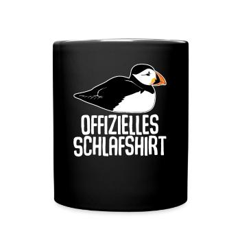 Puffin Schlafshirt Puffins - Tasse einfarbig - Schwarz - Vorne