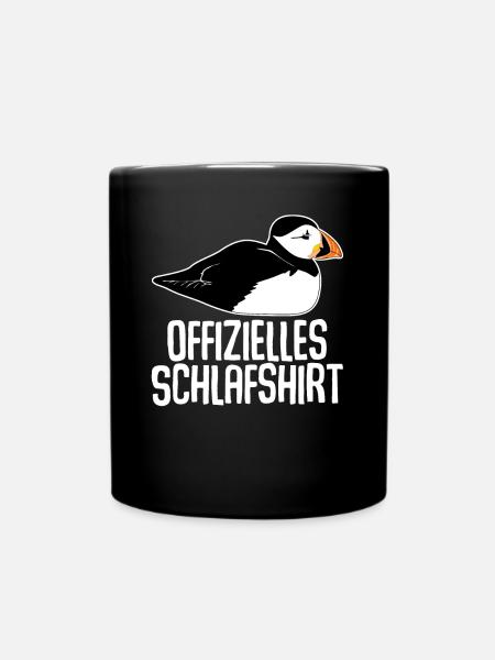 Puffin Schlafshirt Puffins - Tasse einfarbig - Schwarz