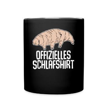 Tardigrade Schlafshirt Wasserbär - Tasse einfarbig - Schwarz - Vorne