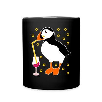 Puffin Alcohol Cocktail Puffins - Mug uni - noir - Devant