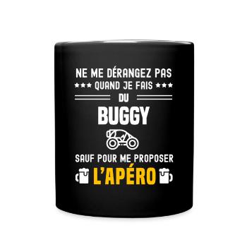 buggy ne dérangez pas sauf apéro - Mug uni - noir - Devant