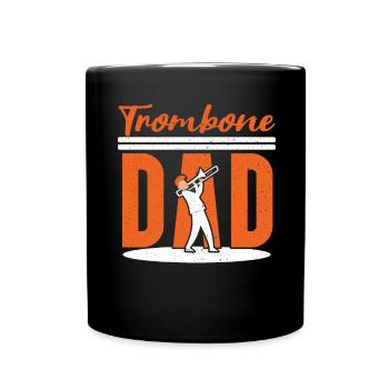 Trombone Papa Tromboniste Musicien Fête des Pères - Mug uni - noir - Devant