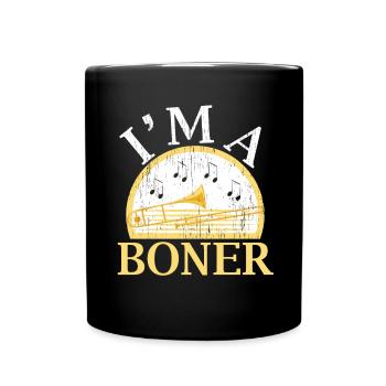 Je suis un tromboniste imbécile tromboniste - Mug uni - noir - Devant