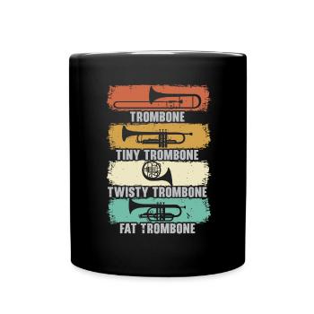 Musical instrument trombonist musician - Full Colour Mug - black - Front