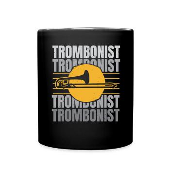 Musical instrument trombonist musician - Full Colour Mug - black - Front