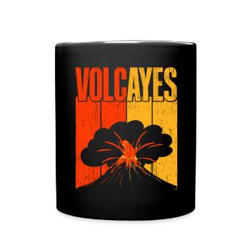 Vulcayes Geologie Vulkanologie Vulkanliebhaber Lav - Tasse einfarbig - Schwarz - Vorne