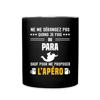 para ne dérangez pas sauf apéro - Mug uni - noir - Devant