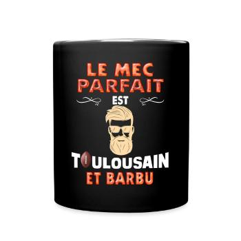 Toulousain Homme Barbu Et Parfait - Mug uni - noir - Devant