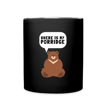 Porridge Cereal Grits Kasha Upma Rice And Oats - Full Colour Mug - black - Front