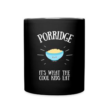Porridge Cereal Grits Kasha Upma Rice And Oats - Full Colour Mug - black - Front