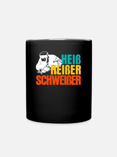 Schweißer Schweißerhelm Schweißen - Tasse einfarbig - Schwarz