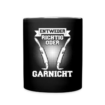 Schweißer Richtig Schweißen - Tasse einfarbig - Schwarz - Vorne