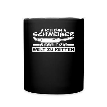 Schweißer Schweißfackel Schweißen - Tasse einfarbig - Schwarz - Vorne