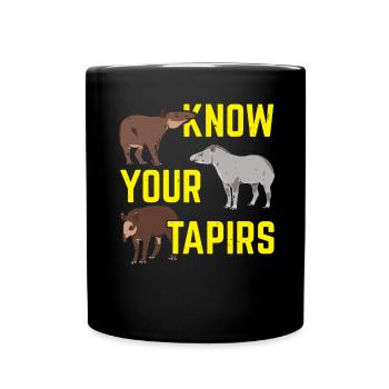 Kennen Sie Ihre Tapire Wildtier Tierpfleger - Tasse einfarbig - Schwarz - Vorne