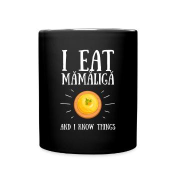 Mamaliga Bouillie moldave roumaine Polenta - Mug uni - noir - Devant