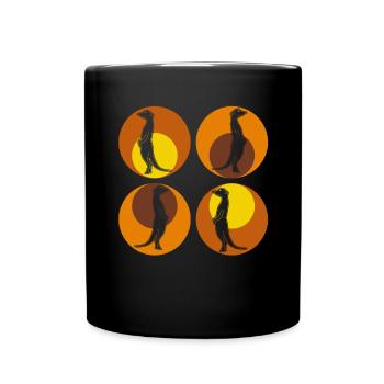 Suricates rétro Suricates - Mug uni - noir - Devant
