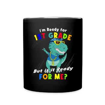 Inscriptions scolaires Écoliers 2022 Dinosaures - Mug uni - noir - Devant