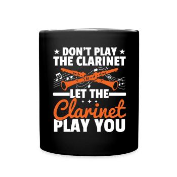 Ne jouez pas de la clarinette, mais de la clarinette - Mug uni - noir - Devant